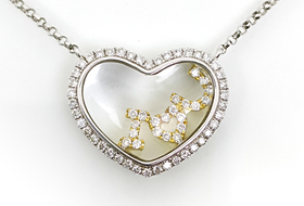 18k white gold necklace with Diamonds